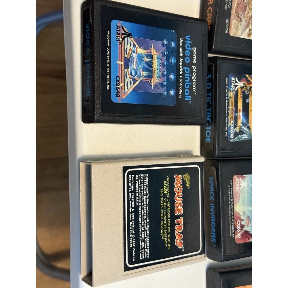 Atari 2600 Games Lot Of 10 , Worn War‎ , Star Master , Dodger Cars, Mouse Trap